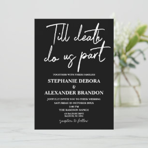 Invitation Till Death Photo Halloween gothique Mariage