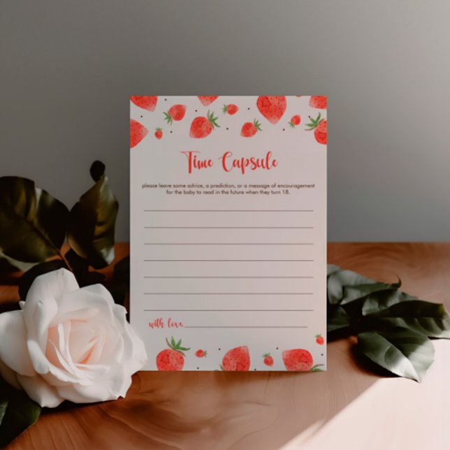 Invitation Time Capsule Game, Berry Sweet Baby shower Jeux (Créateur téléchargé)