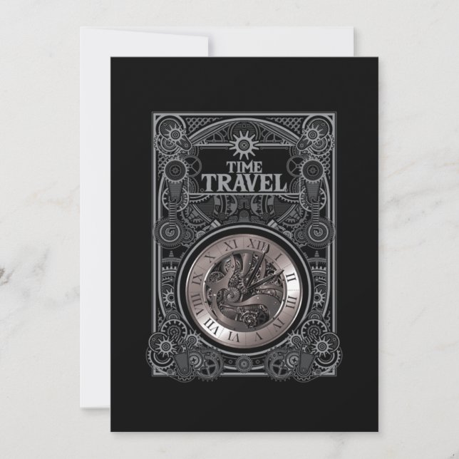 Invitation Time Travel Vintage Retro Science Fiction Cadeau (Devant)