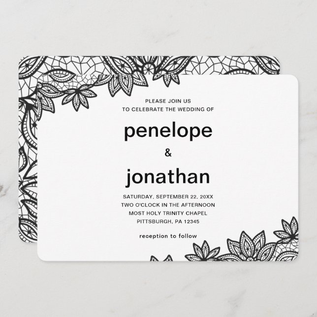 Invitation Timeless Wedding (Devant / Derrière)