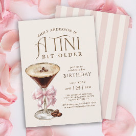 Invitation Tini Bit Ancien Espresso Martini Anniversaire pour
