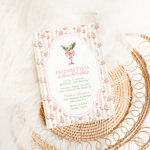 Invitation 'Tini Bit Ancien Martini Coquette Rose Anniversair