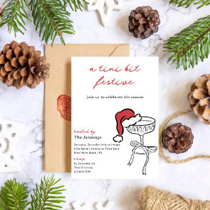 Invitation Tini Bit Festive Martini Cocktail de Noël