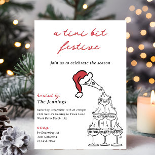 Invitation Tini Bit Festive Martini Cocktail de Noël