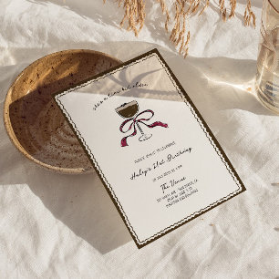 Invitation Tini Bit Plus Ancien Espresso Main Tirée Anniversa