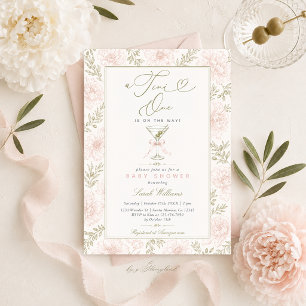Invitation Tini One Baby Shower Fille