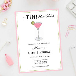 Invitation TINI un peu plus vieux Cocktail fête d'anniversair