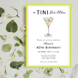 Invitation TINI un peu plus vieux Martini Adulte fête d'anniv