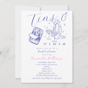 Invitation Tins & Tinis Sardines et Martini Enterrement de Vi