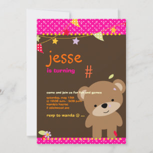 Invitation Tiny Teddy Bear