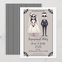 Tip Toe Sugar Skull Bride & Groom Engagement