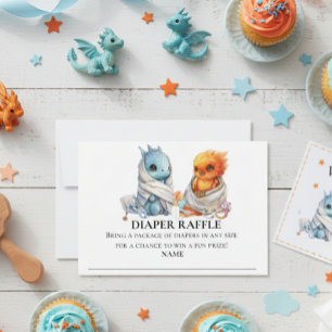 Invitation Tirage de couche Dragon Phoenix Jumeaux Baby showe