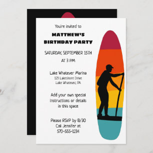 Invitation Tirez-vous vers le haut Paddle Board SUP Custom Pa