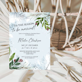 Invitation Tis Season to Be Married Christmas Bridal Shower 