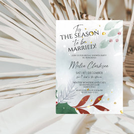 Invitation Tis the Season to Be Married Xmas Bridal Shower 