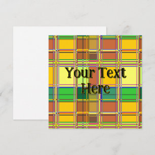 Invitation Tissu coloré des Caraïbes Madras Tartan