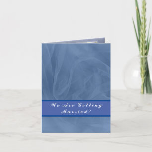 Invitation Tissu de tulle bleu toute couleur