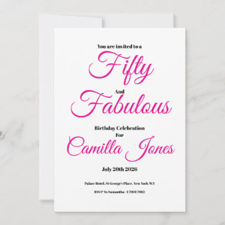 Invitation to a 50th Birthday Party Einladung