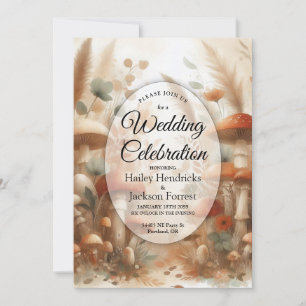 Invitation Toadstool en terre cuite Mariage magique