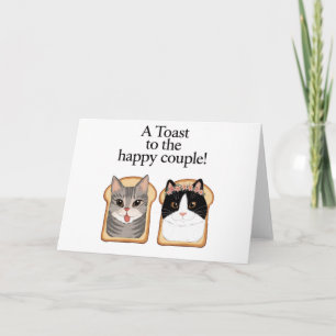 Invitation Toast Au Joyeux Couple Drôle Mariage Chat Engager