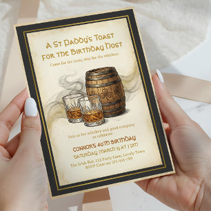 Invitation Toast de la Saint-Paddy Irish Whiskey Anniversaire