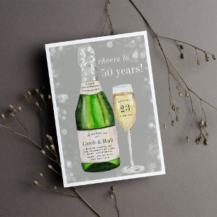 Invitation Toast pétillant Fête d'anniversaire de mariage t