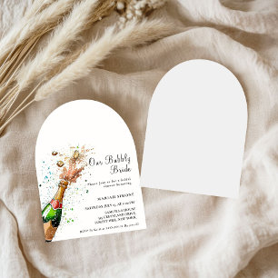 Invitation Toast Pink Champagne Bouteille Douche nuptiale