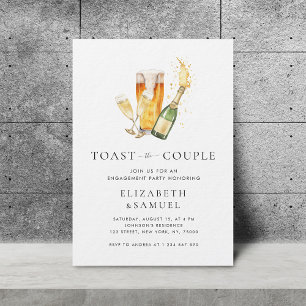 Invitation Toast the Couple Wedding shower Fiançailles
