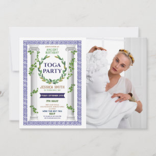 Invitation Toga fête Anniversaire Ivy Scroll Ancien Romain Ph