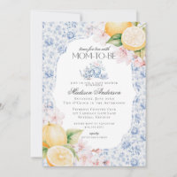 Toile Baby shower Tea Party Blue Chinoiserie