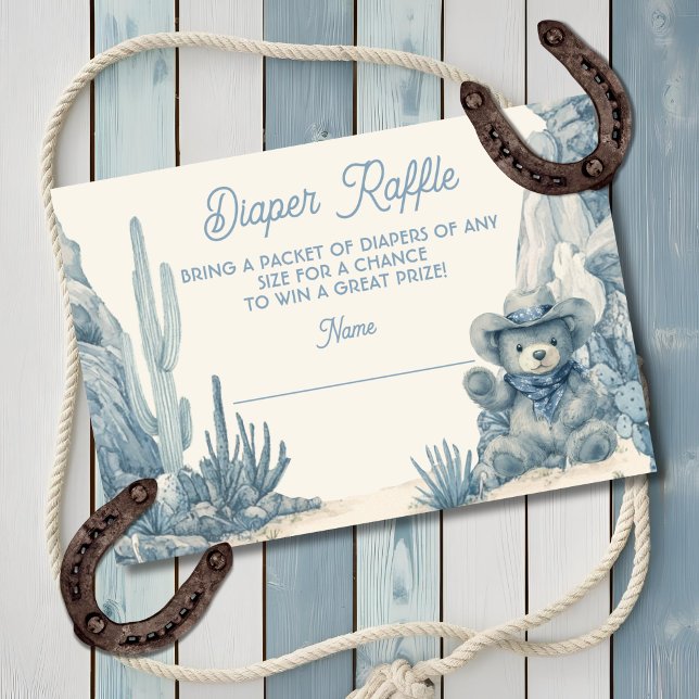 Invitation Toile Petit Cowboy Teddy Bear Déchets Raffin (Créateur téléchargé)