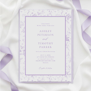 Invitation Toile victorienne French Lavender Classic Mariage