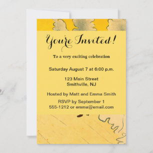 Invitation Tolouse Lautrec Danseuses Filles Jaune