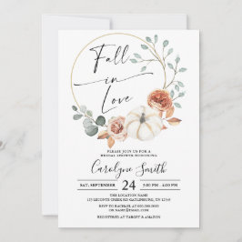 Invitation Tombe en amour Automne Citrouille Floral Fête des 