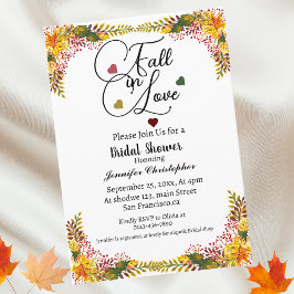 Invitation Tombe en amour Automne Fête des mariées florale