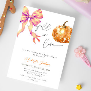 Invitation Tombe en amour Citrouille de diamant Baby shower B