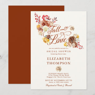 Invitation Tombe en amour Rose maman jardin fleuri Fête des m