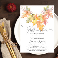 Tomber Amoureux Avec Bébé Automne Feuilles Douche