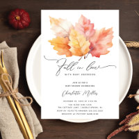 Tomber Amoureux Avec Bébé Automne Feuilles Douche