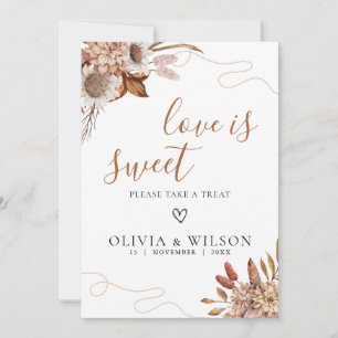 Invitation Tomber amoureux Boho Mariage Love is Sweet Sign