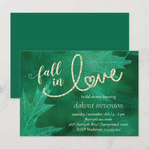 Invitation Tomber amoureux de l'automne Fête des mariées ve