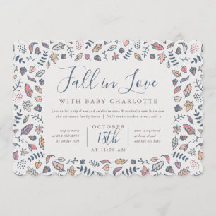 Invitation Tomber dans l'amour Baby shower Sip et voir