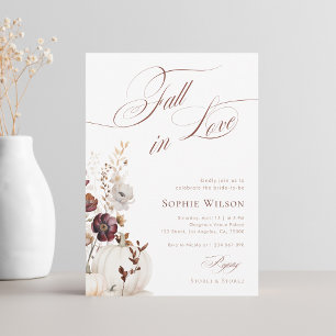 Invitation Tomber dans l'amour Fête des mariées Fleurs sauvag