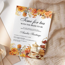 Tomber Thé Floral Avec Mariée Pour Être Fête des m