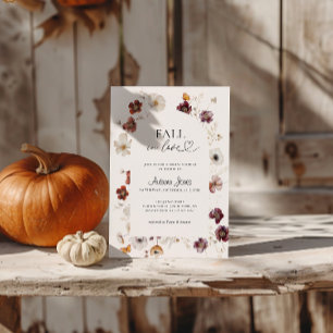 Invitation Tombez Amoureux Arche Florale Bohème de Mariage d'