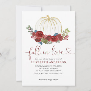 Invitation Tombez amoureux de la douche de mariée florale de 