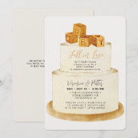 Tombez amoureux de la fête de bébé automne neutre