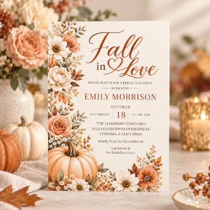 Invitation Tombez amoureux de la fête prénuptiale de la marié