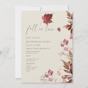 Invitation Tombez amoureux de l'automne Li'l Pumpkin Beige Ba