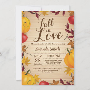 Invitation Tombez amoureux Fête de récolte d'automne Citrouil